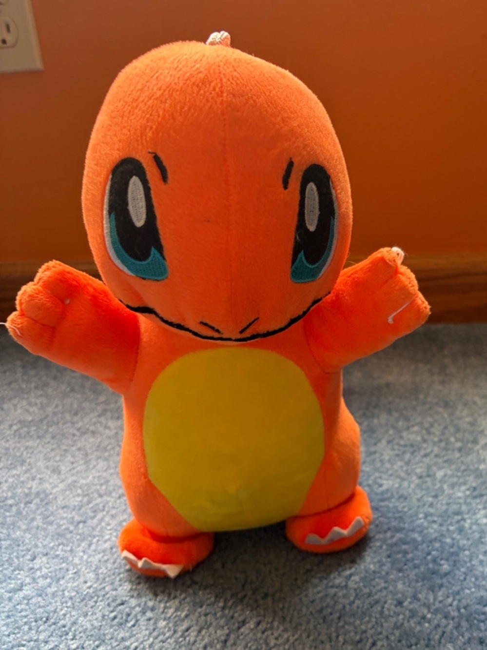 Pokemon Orange and Yellow Charmander Plush Toy - Soft Collectible